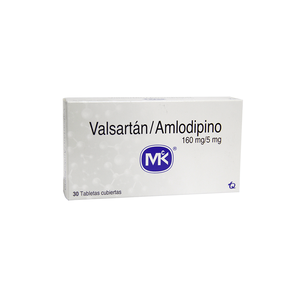 Valsartan Amlodipino Mk 160Mg/5Mg Caja X 30 Tabletas