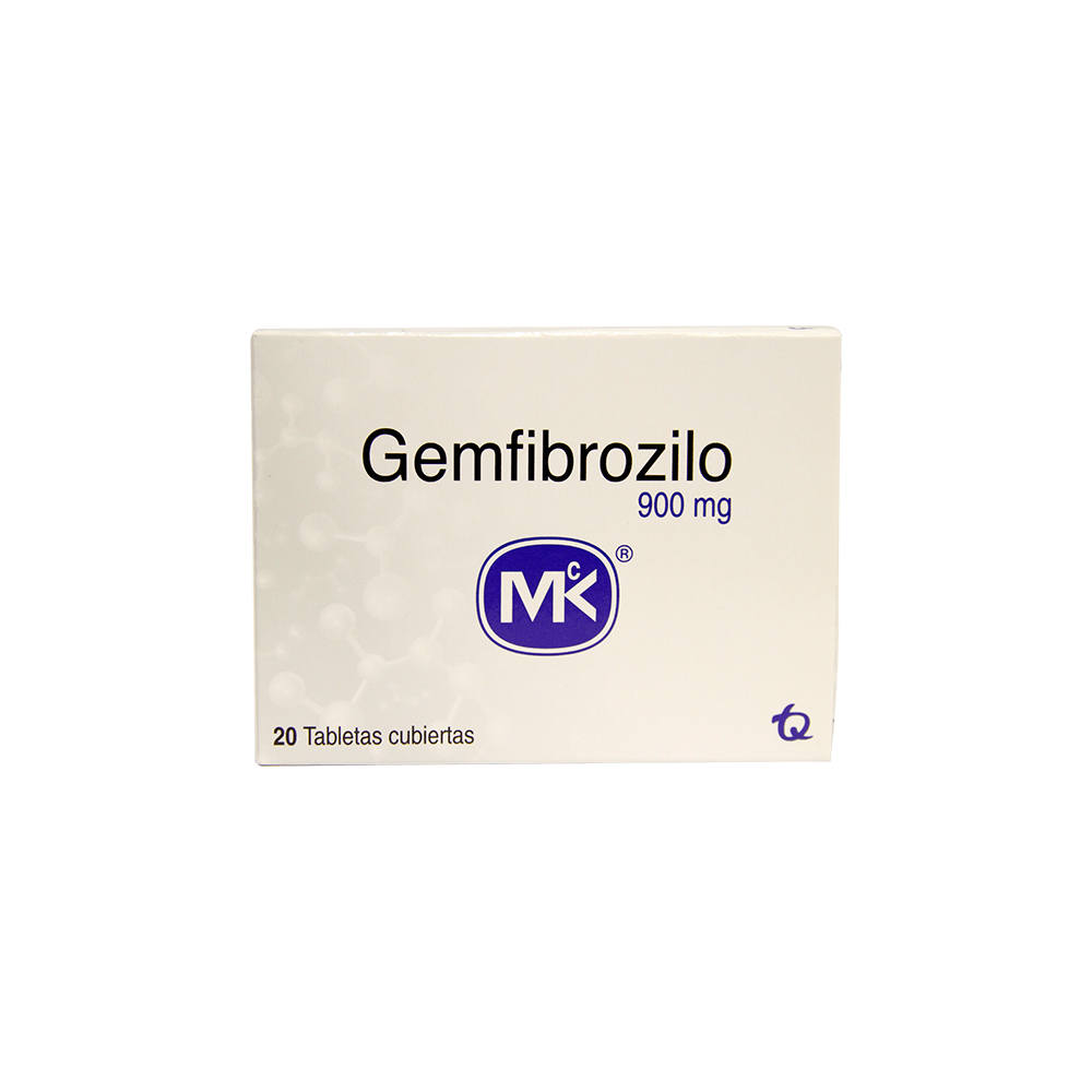 Gemfibrozilo Mk 900Mg Caja X 20 Tabletas Recubiertas