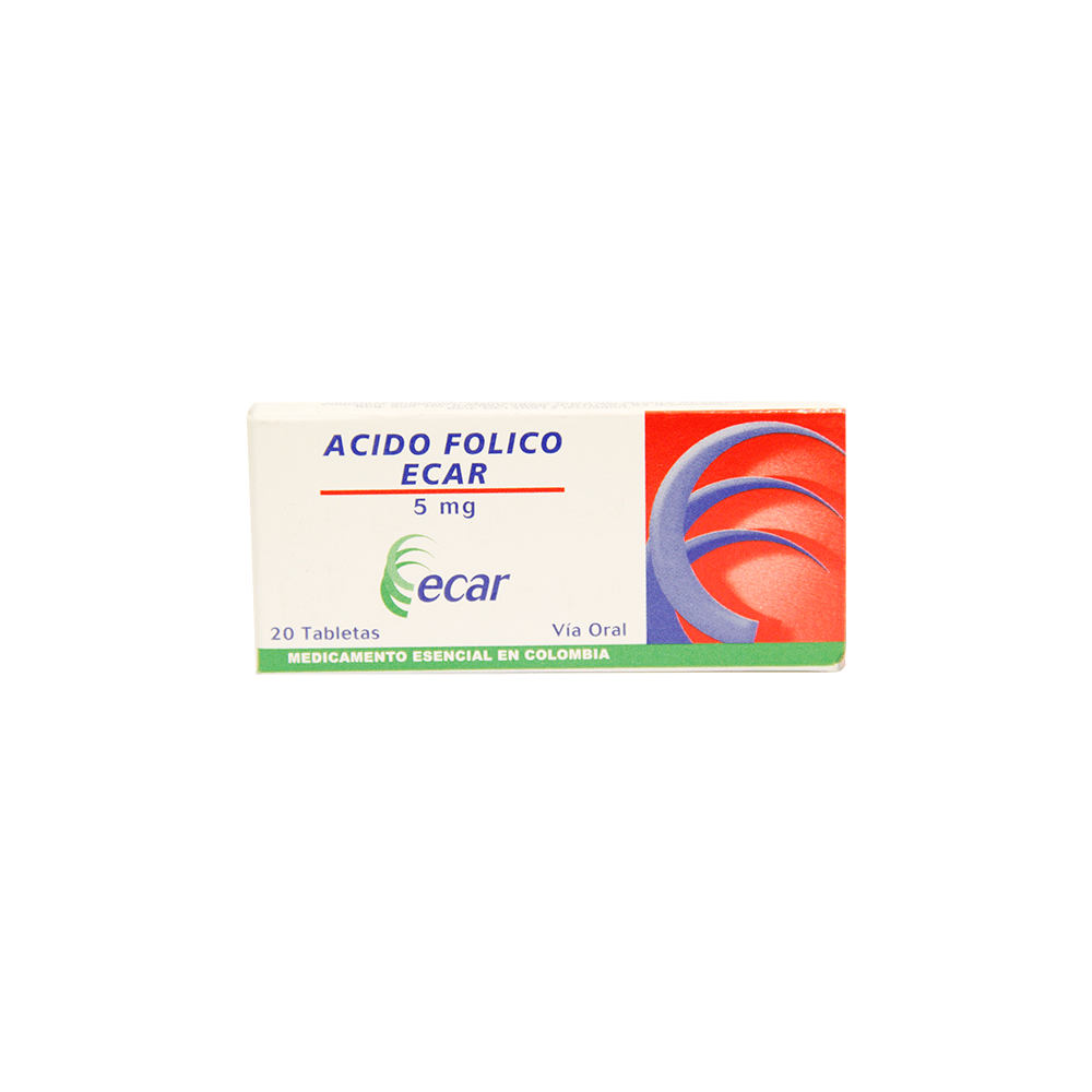 Acido Folico 5Mg X 20 Tabletas