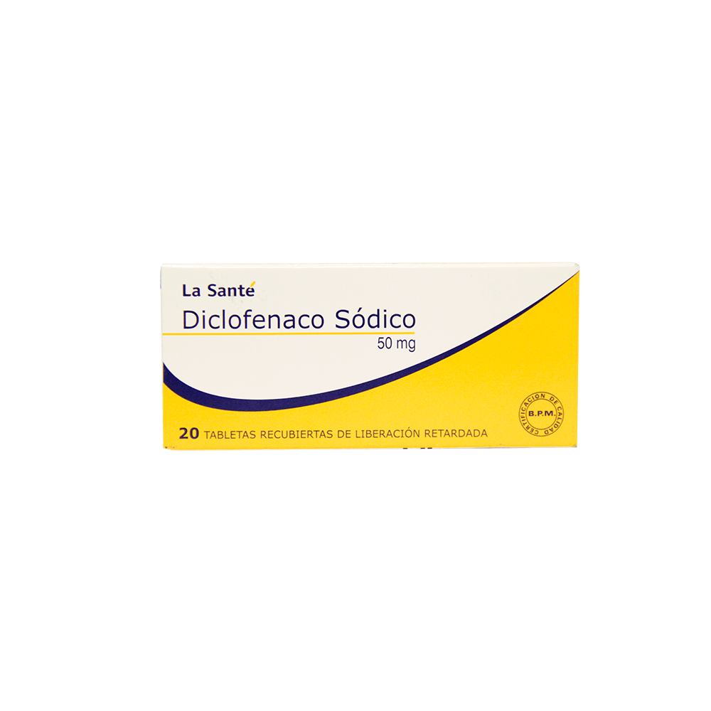Diclofenaco 50Mg X 20 Tabletas