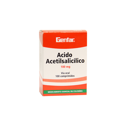 ácido acetilsalicílico tabletas 100 mg