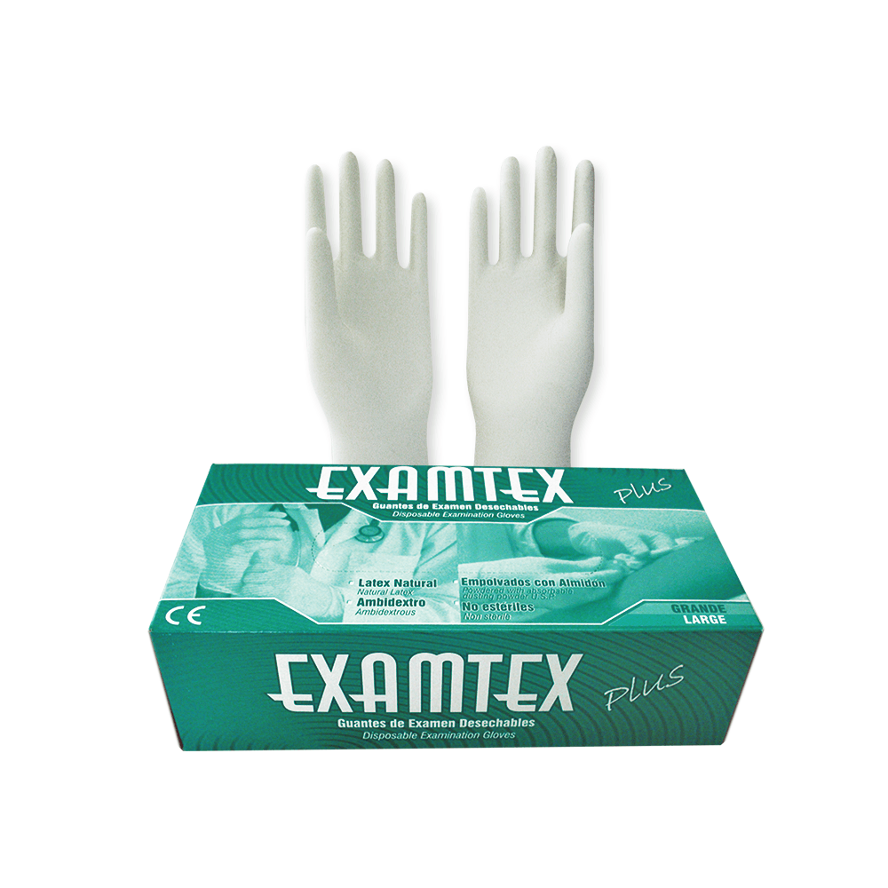 Guantes De Latex Examtex Talla L X 100Und