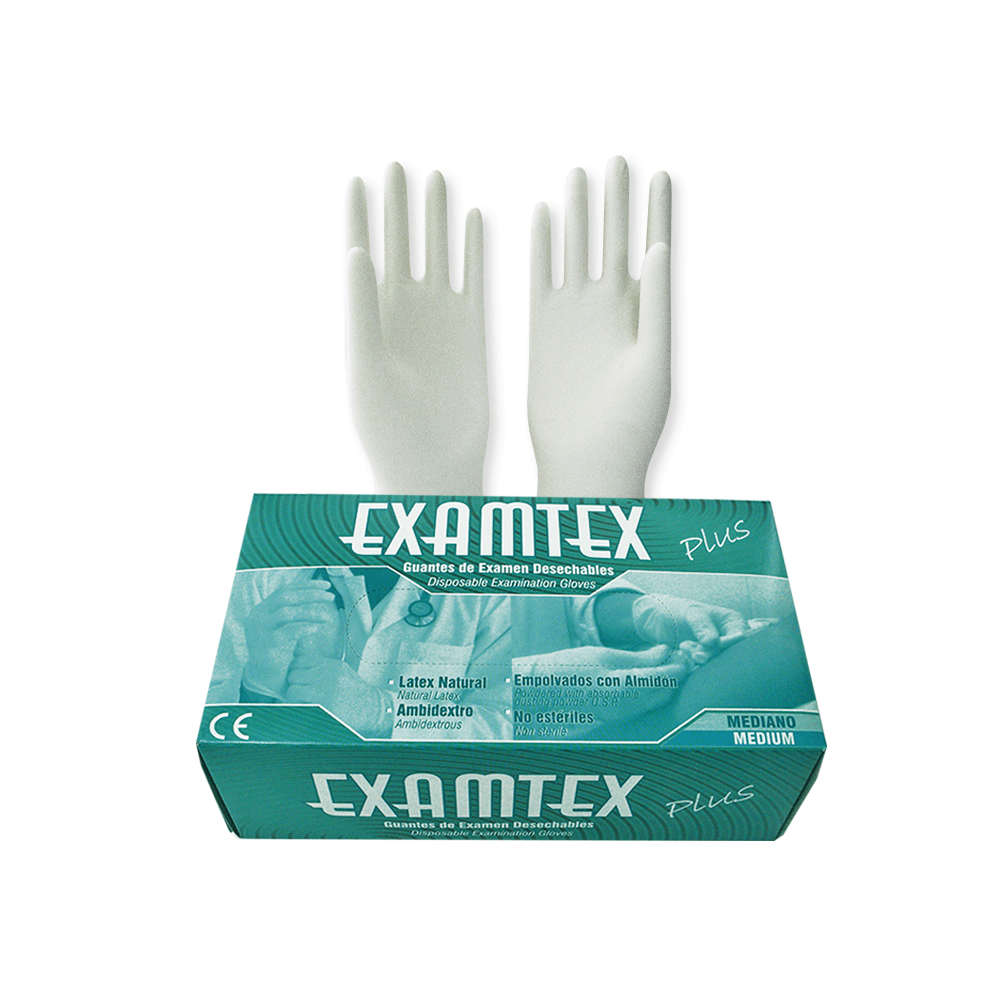 Guantes De Latex Examtex Talla M X 100Und