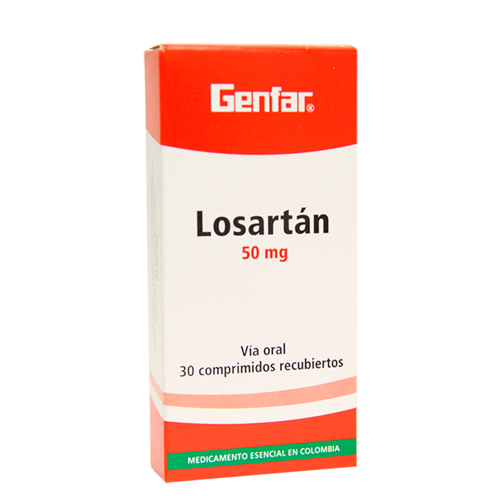 Genfar Losartan 50Mg X 30 Tabletas Recubiertas