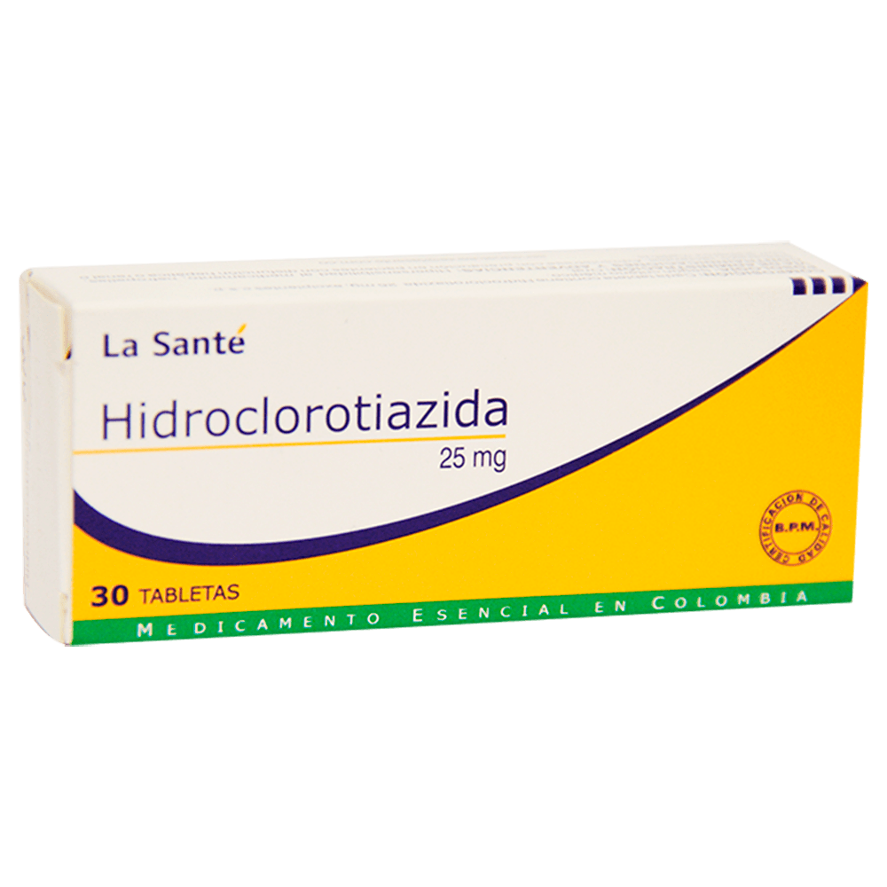Hidroclorotiazida 25Mg X 30 Tabletas La Sante
