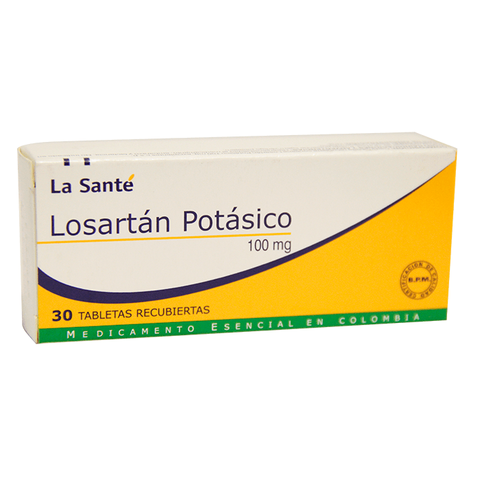 Losartan Potasico 100Mg X 30 Tabletas