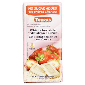 Chocolate Blanco Con Fresas 75Gr.Tableta