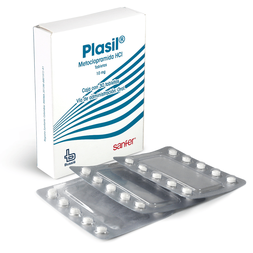 Plasil Metoclopramida 10Mg X 30 Tabletas