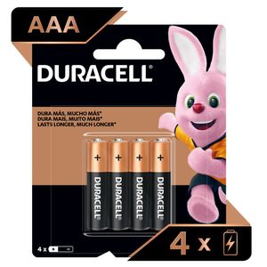 Duracell Pilas Alcalinas Aaa De Larga Duración - Pack De 4
