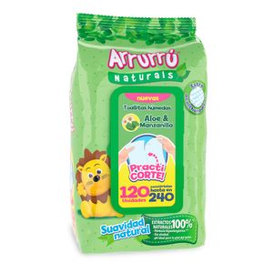 Toallitas Humedas Arrurru Aloe Manzanilla Practicorte X 120und