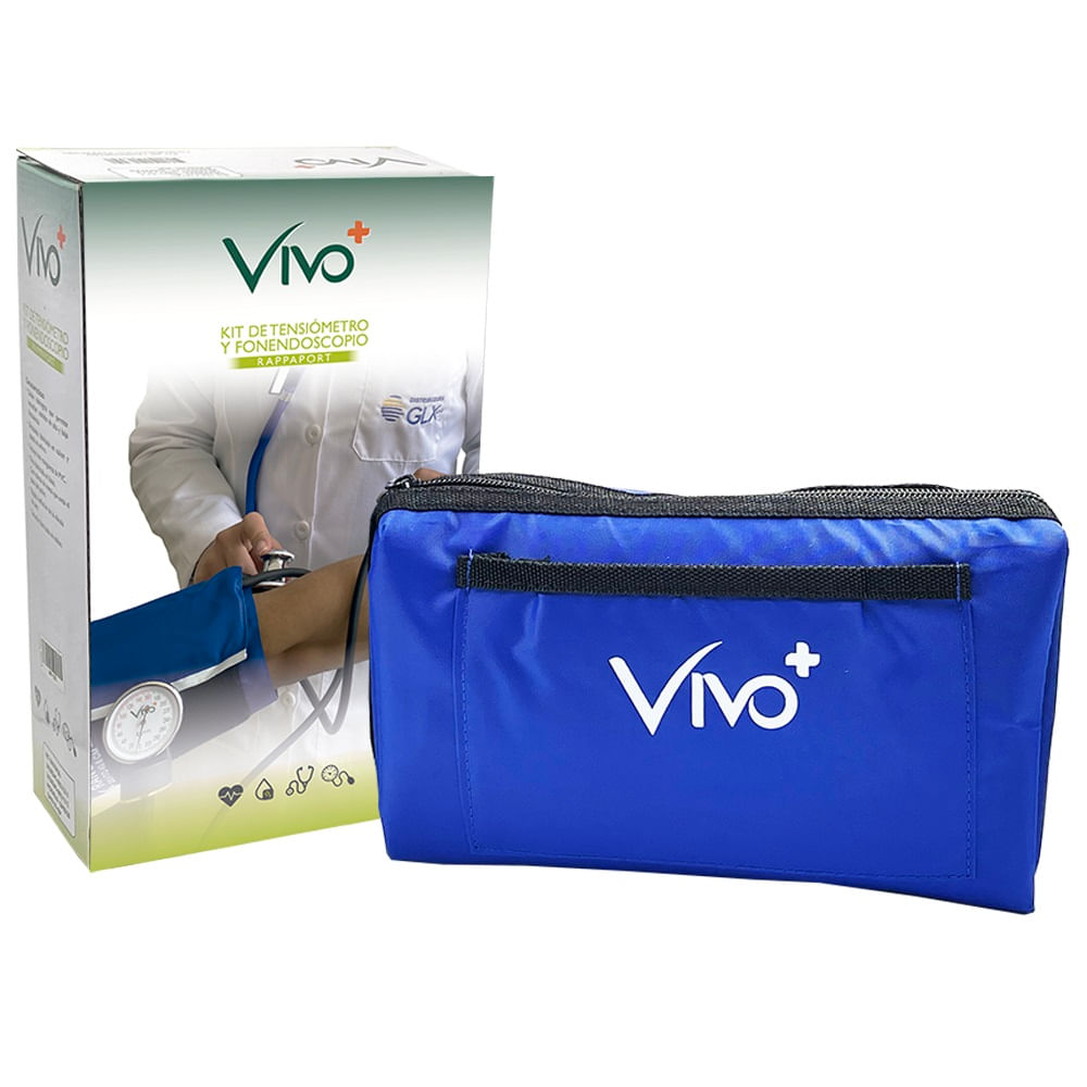 Kit Vivo+ Tensiometro Y Fonendoscopio Color Azul