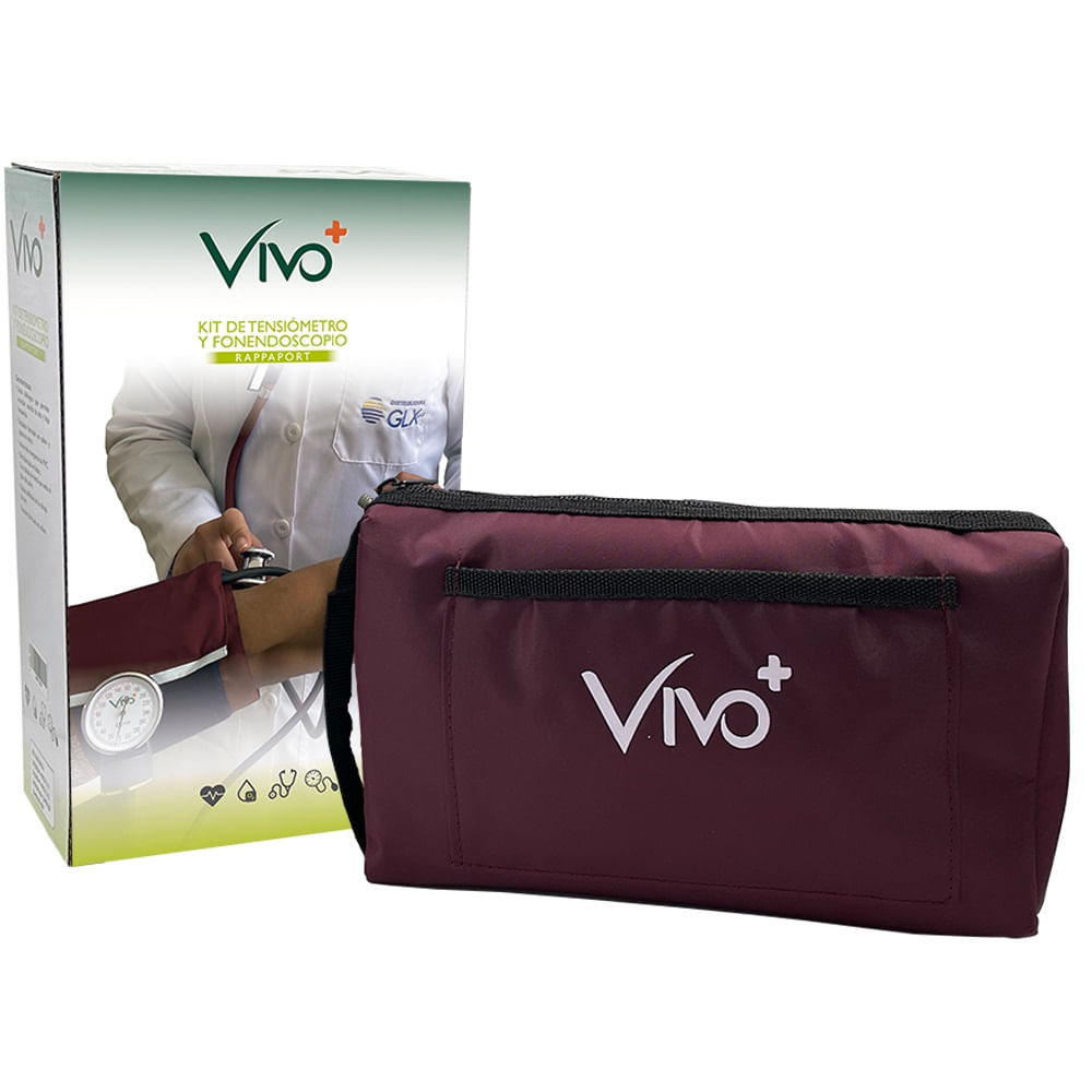 Kit Vivo+ Tensiometro Y Fonendoscopio Color Vino