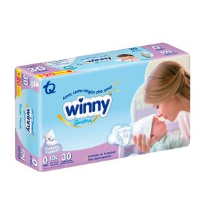 Oferta Pañal Winny Sensitive Gold Etapa 0 X 30 Unidades + 20 Toallitas