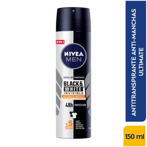 Desodorante Nivea Men Black & White Aerosol X 150Ml