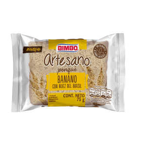 Ponque Artesano Bimbo Banano Y Nuez X 75g