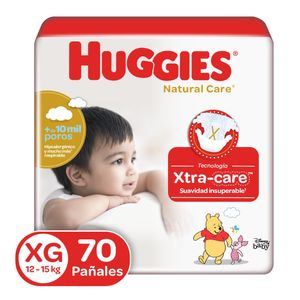 Panal Huggies Natural Care Xg 12-15kg X 70und