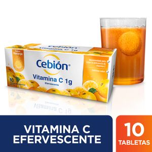 Cebion Vitamina C Eferves 1g Sabor Naranja X 10 Tabletas
