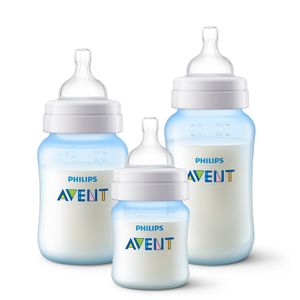 Set Teteros Avent Anticólicos Azul X 3Und