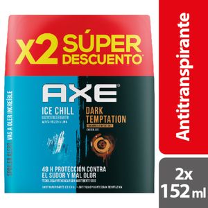 Oferta Desodorante Axe Ice Chill + Dark Spray X 2Und X 152ml