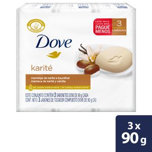 Oferta Jabón Dove en Barra Karité 3Und X 90g