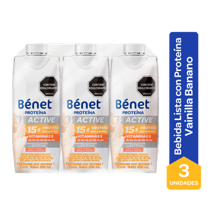 Benet Sabor Vainilla Banano 3 Pack X 250ml