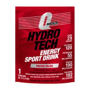 Bebida Hidratante Energética Quicken Hydrotech Frutos Rojos X 36g