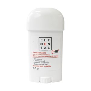 Desodorante Barra Antitranspirante Elemental Mujer 48H Vitamina E X 50g