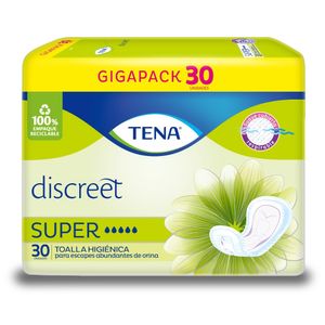 Toallas Higienicas Tena Discreet Super X 30Und