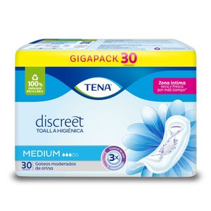 Toallas Higienicas Tena Discreet Medium X 30Und