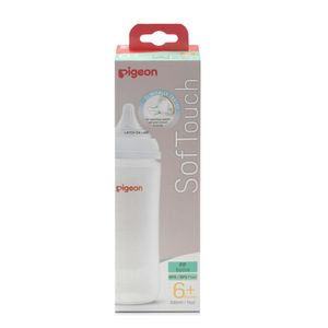 Tetero Pigeon Softouch 6 Meses Blanco X 330ml