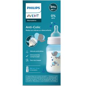 Tetero Avent Anti-Colico Azul 1m+ 9oz