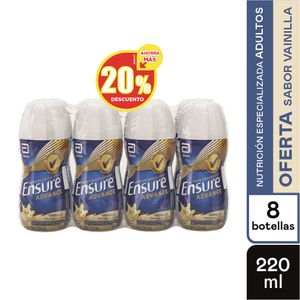 Oferta Ensure Advance Vainilla X 8 Botellas X 220ml