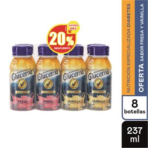 Oferta Glucerna Fresa Vainilla X 8 Botellas X 237ml