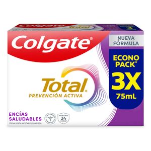 Crema Dental Colgate Total 12 Encias Reforzadas 3Und X 75Ml