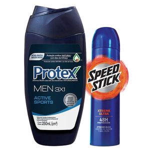 Combo Speed Stick Xtreme Ultra Spray + Protex For Men Sport Jabón Líquido