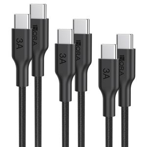 Cable 1Hora Carga Rápida Trenzado Negro 60 W