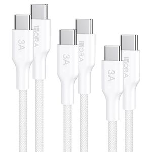 Cable 1Hora Carga Rápida Trenzado Blanco 60 W