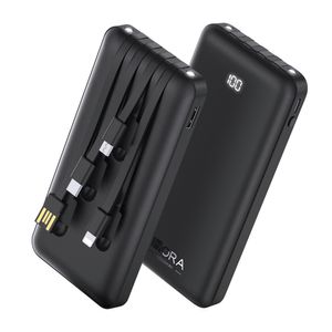Cargador Portátil 1Hora 4 Multicable Negro 22.5 W