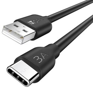 Cable 1Hora Carga Rápida Tipo C USB Negro 1 m