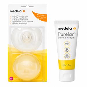 Combo Medela Purelan Lanolina + Pezonera Medela Talla M
