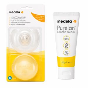 Combo Medela Purelan Lanolina + Pezonera Medela Talla S