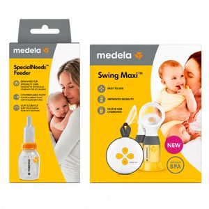 Combo Extractor Medela Doble Swing Maxi & Biberón Medela Special Needs