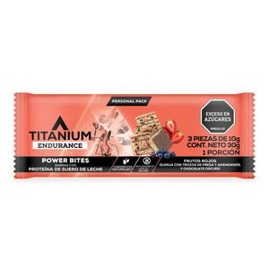 Barra Titanium Power Bites Frutos Rojos X 30g