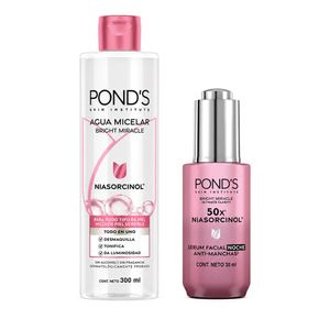 Combo Agua Micelar Ponds Bright Miracle + Serum Facial Ponds Bright Miracle Antimanchas