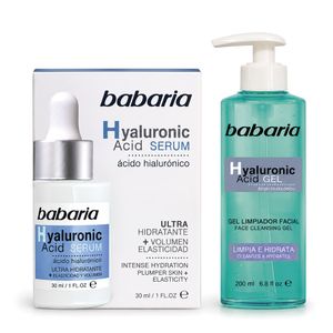 Combo Sérum Babaria Ácido Hialurónico + Gel Limpiador Facial Babaria Ácido Hialurónico